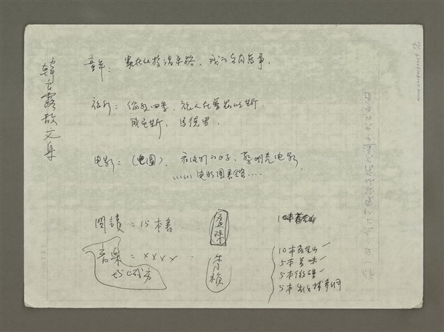 主要名稱：手札6張（殘稿）圖檔，第9張，共10張