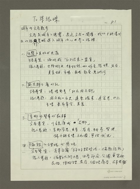 主要名稱：城市的文學散步圖檔，第1張，共3張