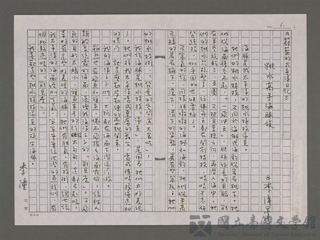 主要名稱：跳水高手海豚族/劃一題名：蔚藍的太平洋日記的藏品圖