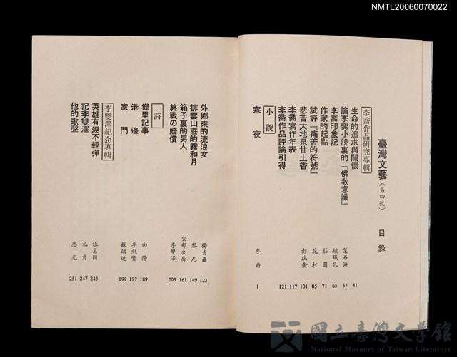 主要名稱：台灣文藝14卷57期革新號第4期的藏品圖
