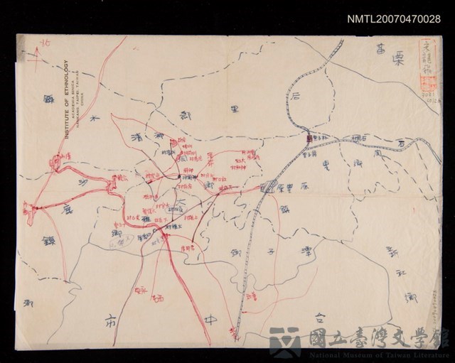 主要名稱：臺中縣地圖的藏品圖