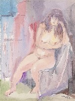 坐姿（裸婦）的圖片