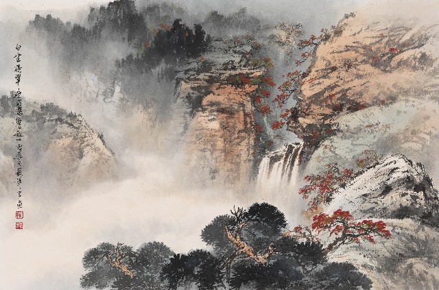 Emerald Cliffs and Thunderous Waterfall