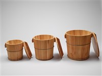 木製炊飯桶系列(大、中、小)藏品圖，第1張