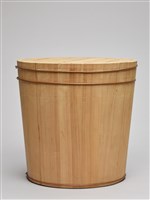 內外圓弧木桶組-透氣有蓋無手把木製炊飯桶藏品圖，第3張