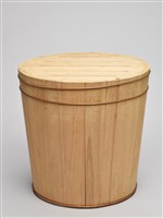 內外圓弧木桶組-透氣有蓋無手把木製炊飯桶藏品圖，第5張