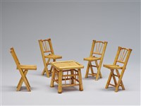 迷你竹家具－餐桌椅藏品圖，第2張