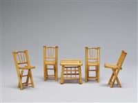 迷你竹家具－餐桌椅藏品圖，第3張