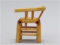 迷你竹家具－八角桌椅-椅藏品圖，第2張