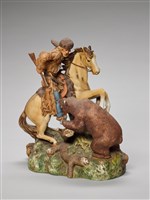 獵人騎馬獵熊藏品圖，第1張