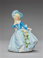 蓬蓬裙戴帽少女/淺藍服藏品圖，第3張