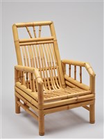 竹製沙發椅的圖片