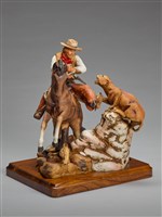 酒瓶系列：牛仔騎馬/山獅藏品圖，第1張