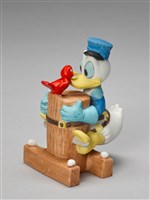 唐老鴨爬電桿的圖片