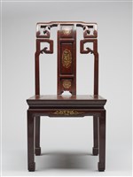 鑲龍吐珠鏍鈿古董家具-椅子（無扶手）藏品圖，第2張