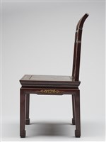 鑲龍吐珠鏍鈿古董家具-椅子（無扶手）藏品圖，第3張