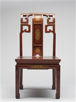 鑲龍吐珠鏍鈿古董家具-椅子（無扶手）藏品圖，第2張