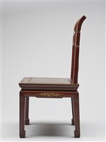 鑲龍吐珠鏍鈿古董家具-椅子（無扶手）藏品圖，第3張
