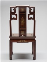 鑲龍吐珠鏍鈿古董家具-椅子（無扶手）藏品圖，第4張