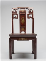 鑲龍吐珠鏍鈿古董家具-椅子（無扶手）藏品圖，第2張