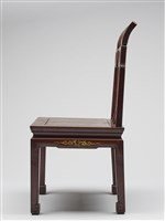 鑲龍吐珠鏍鈿古董家具-椅子（無扶手）藏品圖，第3張