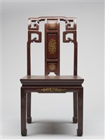 鑲龍吐珠鏍鈿古董家具-椅子（無扶手）藏品圖，第2張