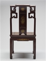 鑲龍吐珠鏍鈿古董家具-椅子（無扶手）藏品圖，第4張
