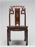 鑲龍吐珠鏍鈿古董家具-椅子（無扶手）藏品圖，第2張