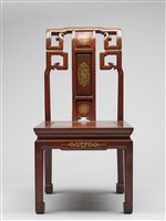 鑲龍吐珠鏍鈿古董家具-椅子（無扶手）藏品圖，第2張