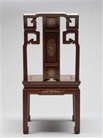 鑲龍吐珠鏍鈿古董家具-椅子（無扶手）藏品圖，第4張
