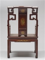鑲龍吐珠鏍鈿古董家具-椅子（扶手）藏品圖，第4張