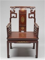 鑲龍吐珠鏍鈿古董家具-椅子（扶手）藏品圖，第6張