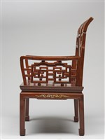 鑲龍吐珠鏍鈿古董家具-椅子（扶手）藏品圖，第3張