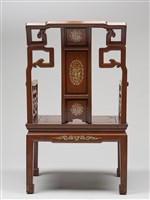 鑲龍吐珠鏍鈿古董家具-椅子（扶手）藏品圖，第4張