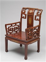 鑲龍吐珠鏍鈿古董家具-椅子（扶手）藏品圖，第1張