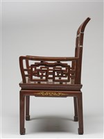 鑲龍吐珠鏍鈿古董家具-椅子（扶手）藏品圖，第3張