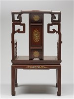 鑲龍吐珠鏍鈿古董家具-椅子（扶手）藏品圖，第4張
