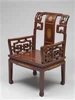 鑲龍吐珠鏍鈿古董家具-椅子（扶手）藏品圖，第1張