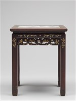 精雕螺鈿山水雲石茶几藏品圖，第2張