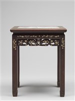 精雕螺鈿山水雲石茶几藏品圖，第4張