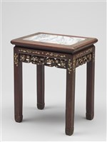 精雕螺鈿山水雲石茶几藏品圖，第1張