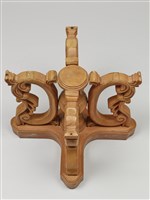 精雕日本實木茶几托藏品圖，第7張