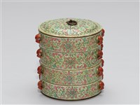 琺瑯彩圓形多層套盒藏品圖，第1張
