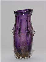 琉璃紫色琉璃花器藏品圖，第1張