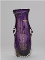 琉璃紫色琉璃花器藏品圖，第2張