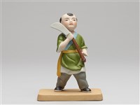 嬰戲陶偶(六之一)耍關刀的圖片