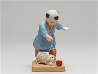 嬰戲陶偶(六之四)打陀螺藏品圖，第4張