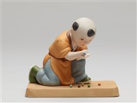 嬰戲陶偶(六之六)玩彈珠藏品圖，第1張