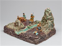 交趾陶製作過程之一-取土、洗土、練土的圖片