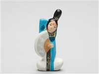 泥人張泥偶(一盒八個)-執扇仕女藏品圖，第1張
